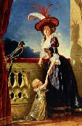 Labille-Guiard, Adelaide Portrait of Louise Elisabeth of France with her son oil painting on canvas